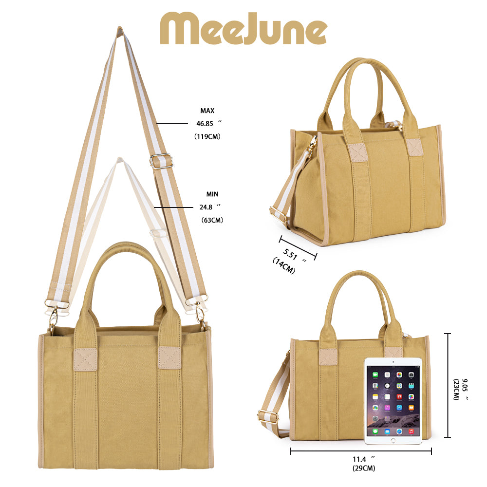 Meejune Women's Casual Canvas Tote Handbags