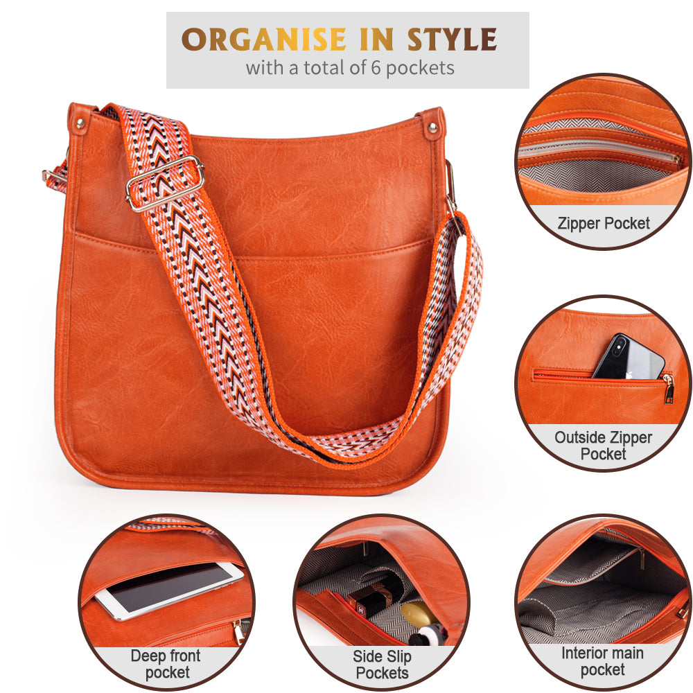 Viva Terry Vegan Leather Crossbody Fashion Shoulder Bag Purse with  Adjustable Strap (Coffee) - Yahoo Shopping