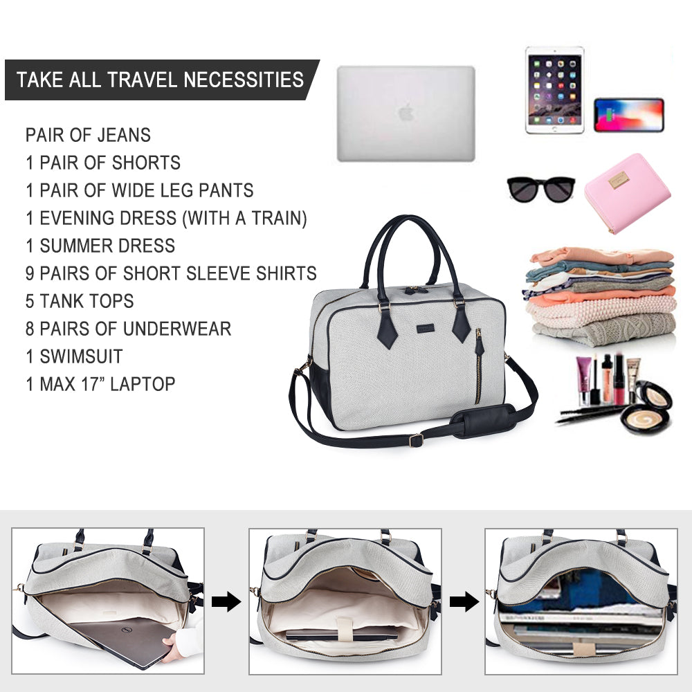 Carry All Travel Tote Bag With Luggage Sleeve