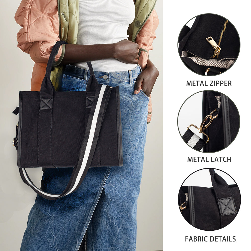 Women Canvas Tote Handbags Casual Shoulder Work Bag Crossbody